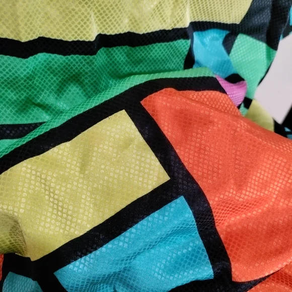 Vintage  80s Martinique color block women's blouse - Picture 4 of 6